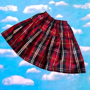 Plaid Red and Black Women's Skirt